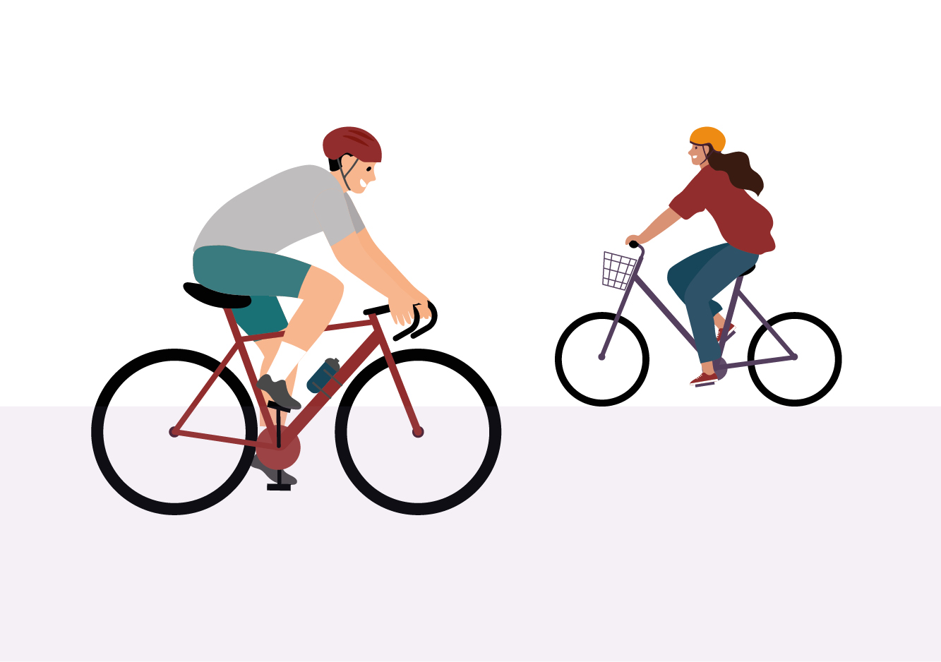 Illustratie van twee fietsers